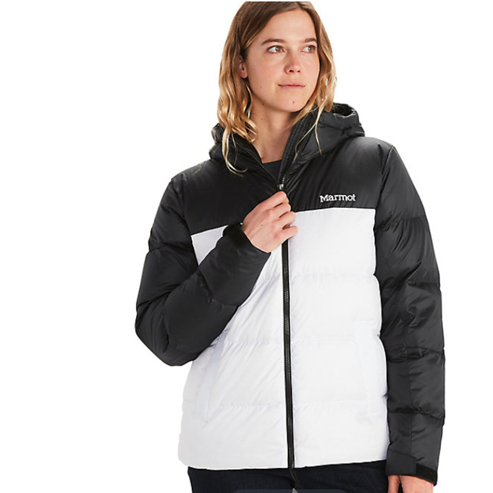 Marmot Guides Down Hoody Coat White/Black Size M 400186
